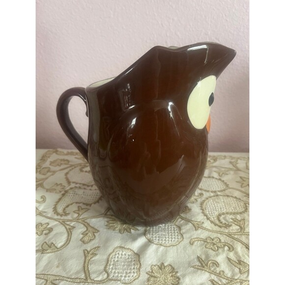 2009 Tag Ceramic Owl Pitcher - Picture 2 of 5